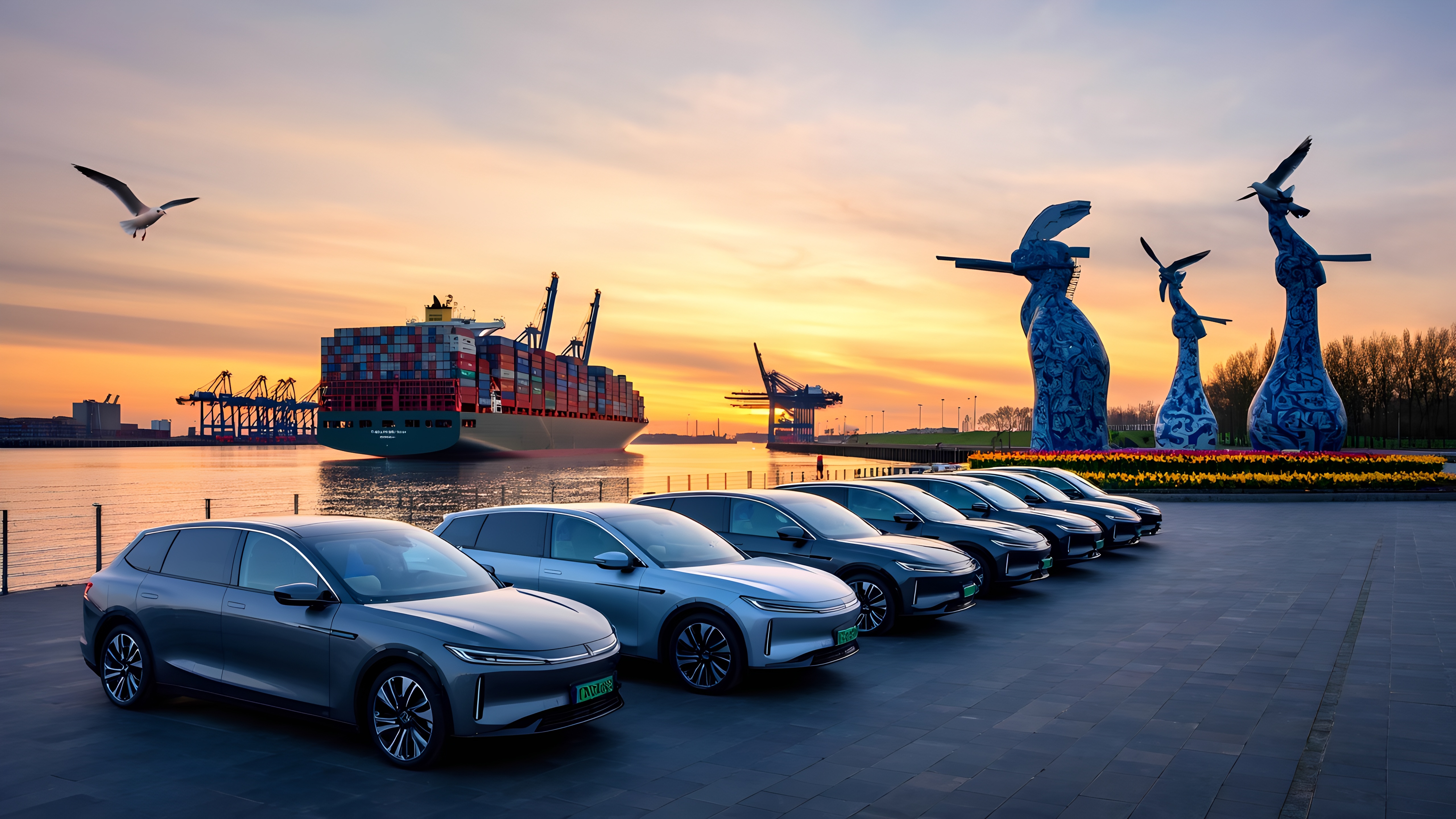 Chinese Exported EV stopping by Netherland's port